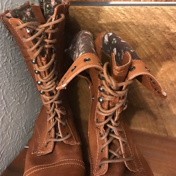 WDL combat boot with floral pattern inside - Picture 2 of 8